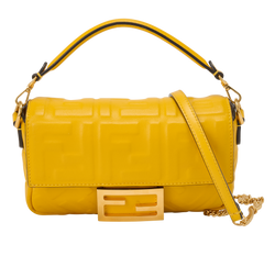 Mini Baguette, Leather, Yellow, 8321, S/DB/B, 2*